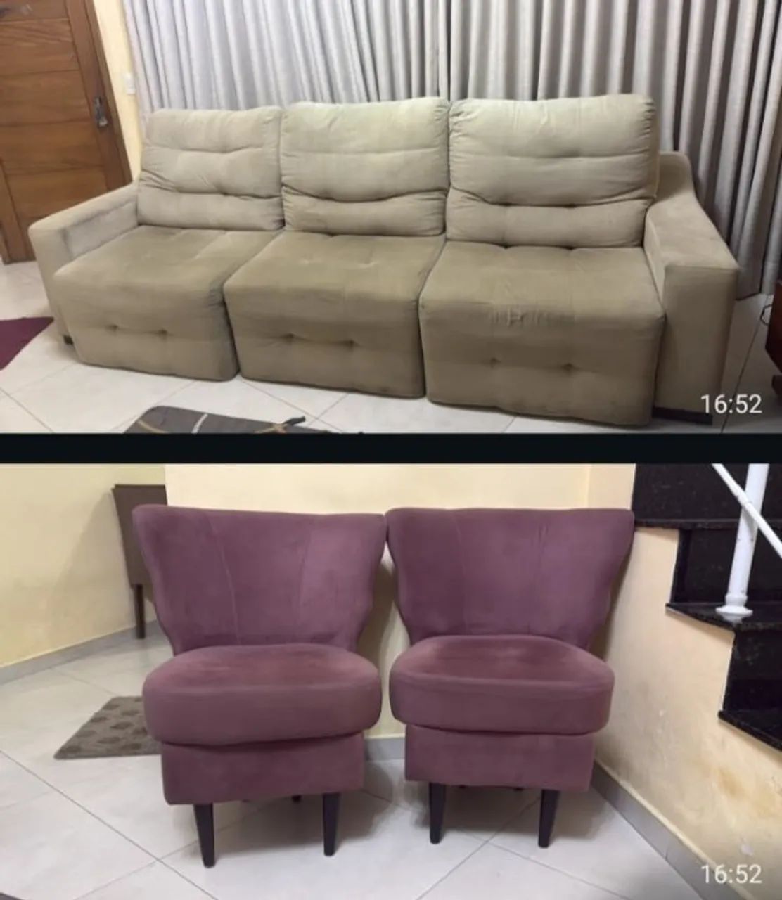 Sofa Retratil e poltronas