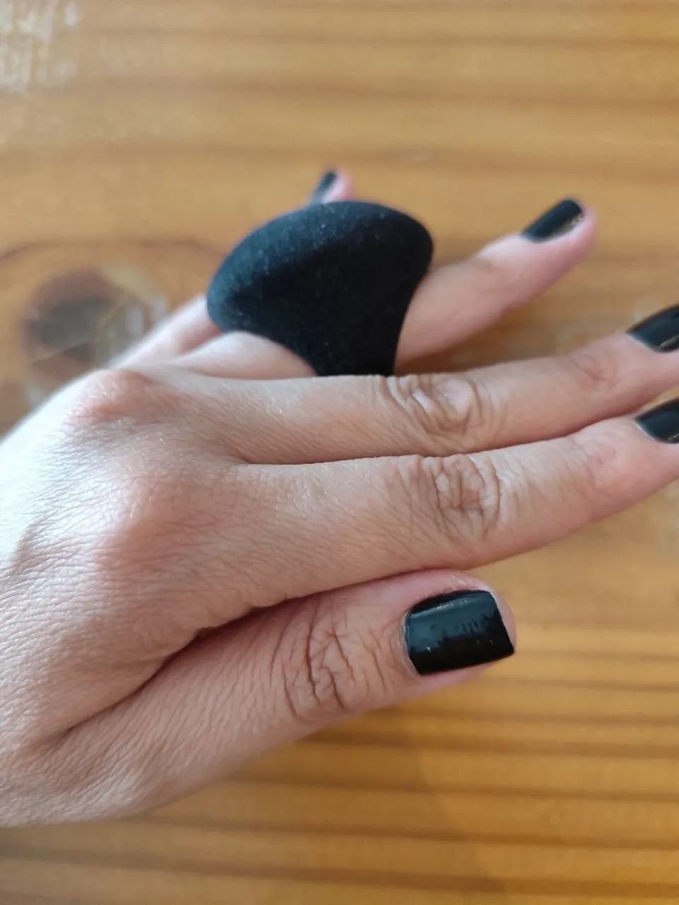 Anel Zara Preto de Veludo Novo  - Foto 4