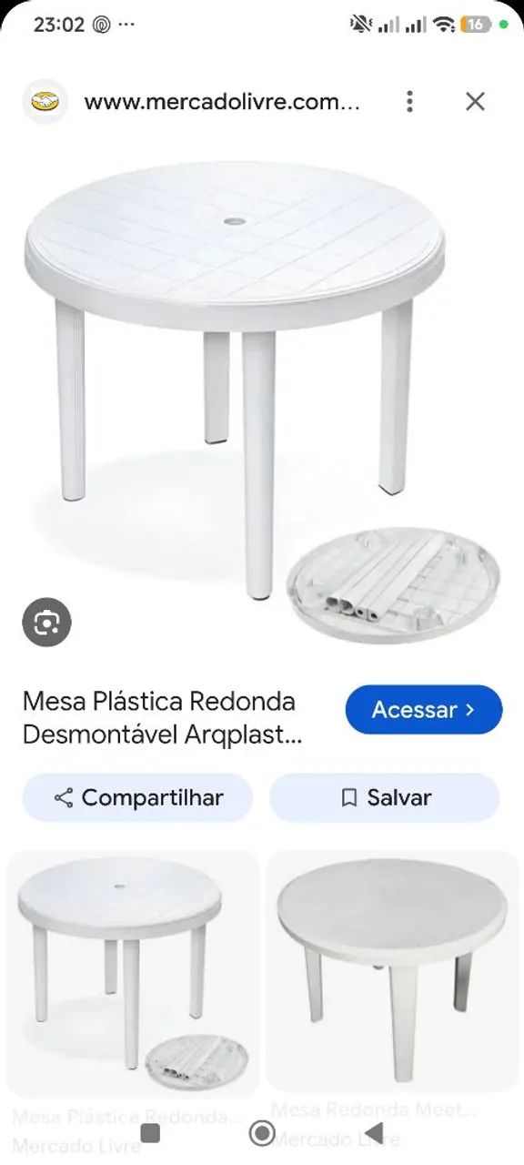 Mesa desmontável 