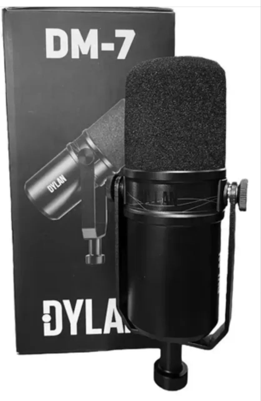 Microfone Dylan Dm 7 dinâmico preto Pouquíssimo usado - Foto 2