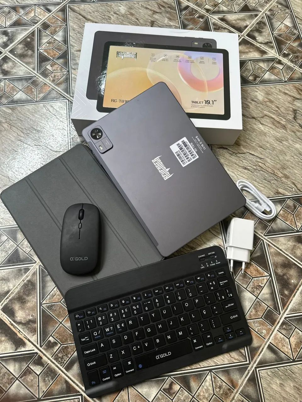 Conjunto de tablet, mouse e teclado  - Foto 2