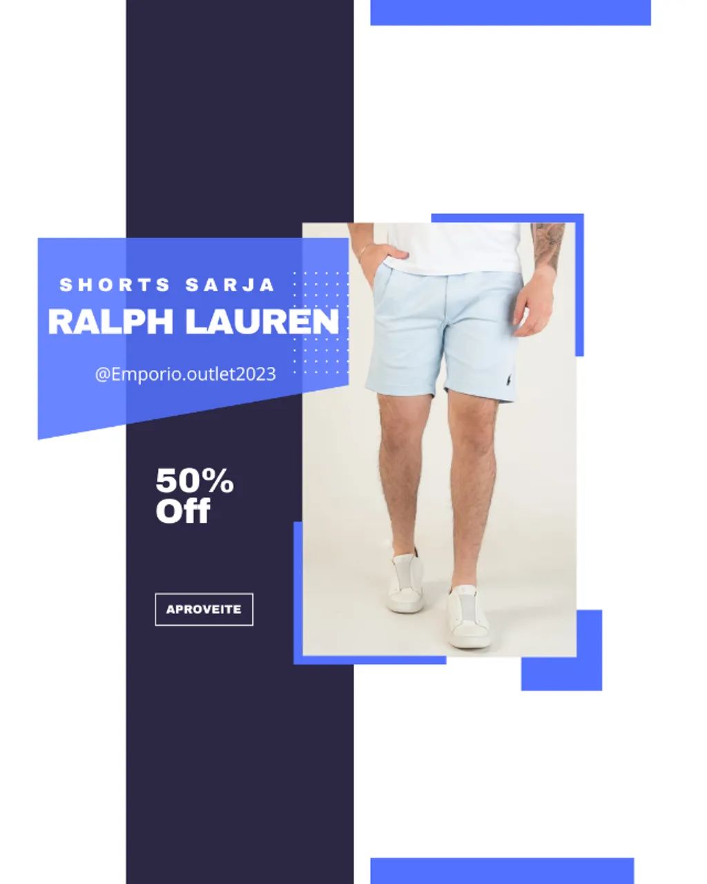 Shorts Sarja Ralph Lauren 50%OFF Importada