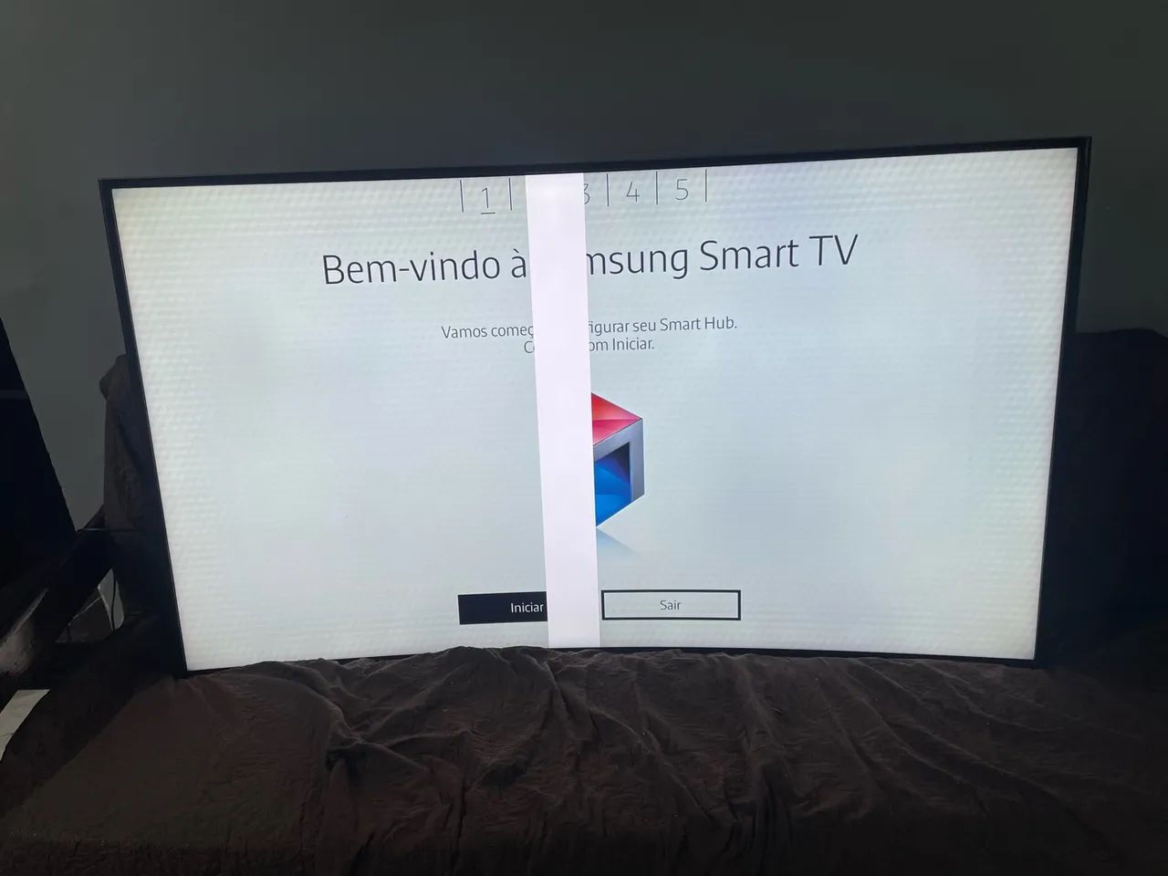 TV Samsung Curva 65 Polegadas com Defeito na Tela - Foto 4
