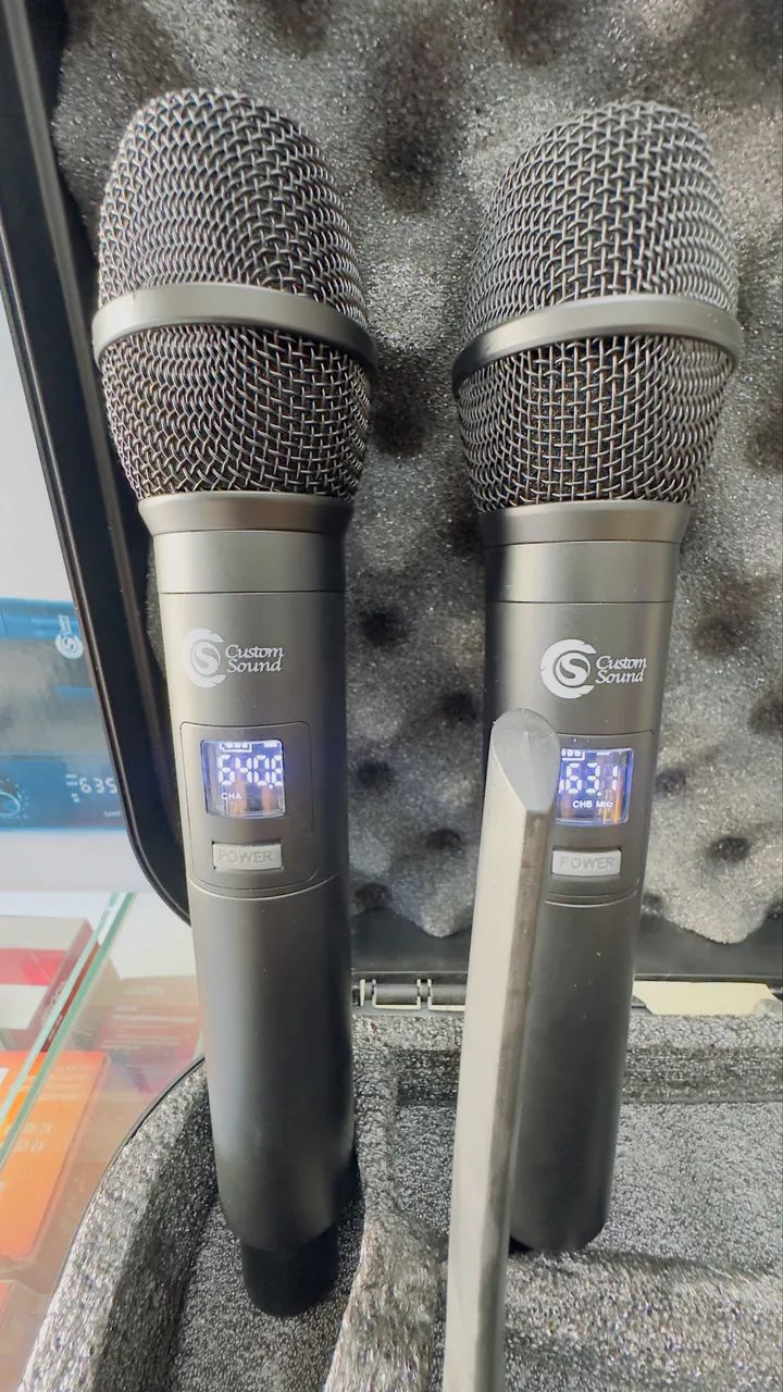 Microfone sem fio duplo UHF Digital CW-60