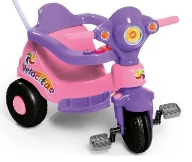 Triciclo infantil Rosa e roxo - Foto 2