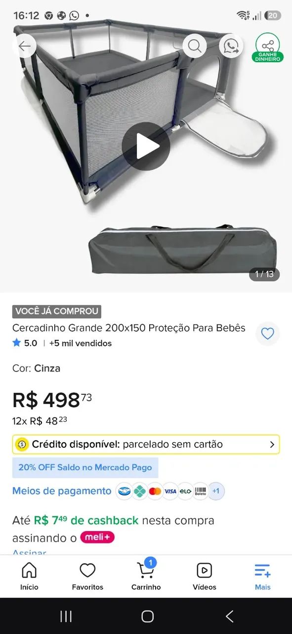 Cercadinho grade 2000x1500 - Foto 3