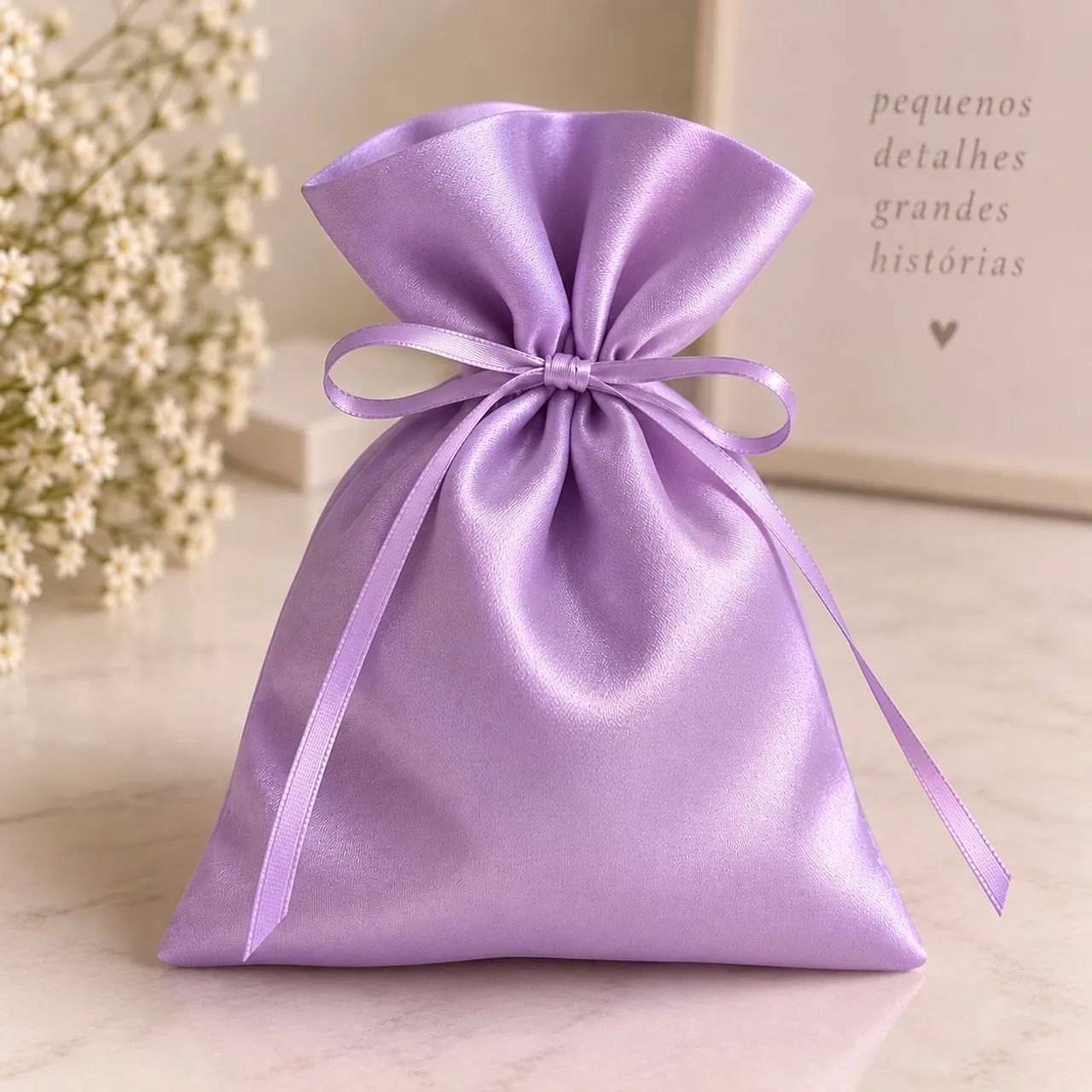 10 Saco Cetim para Presentes e Lembrancinhas  - Foto 5