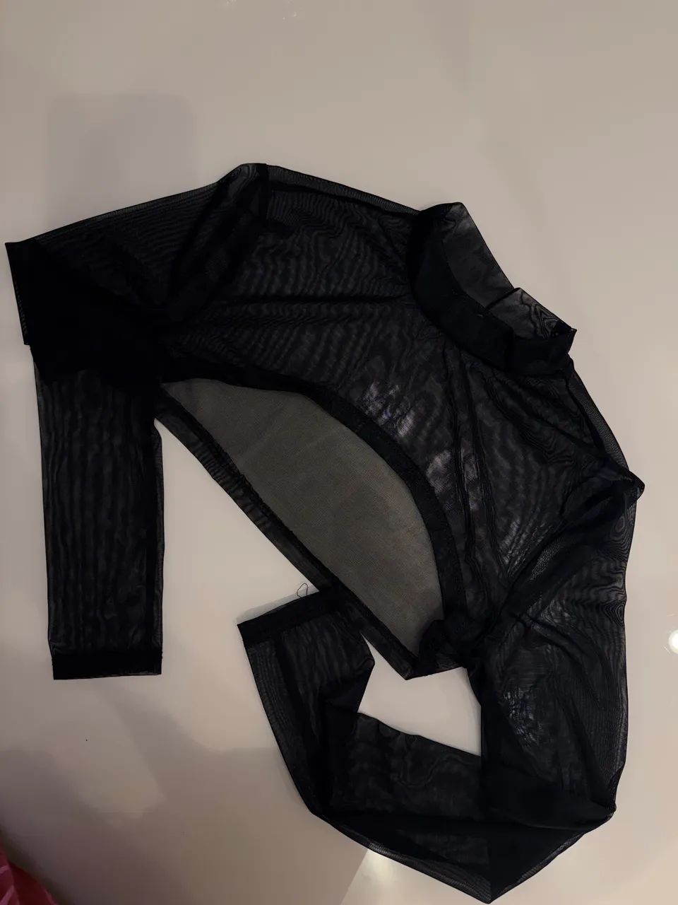 Top + Sobreposição em tule Conjunto Lindo