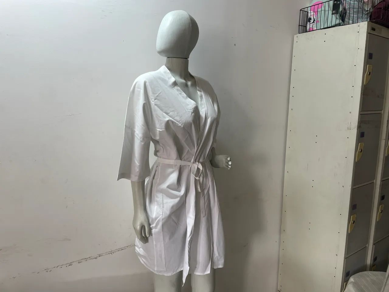 Lote 7 Aventais Branco Novos de Popeline com Cinto