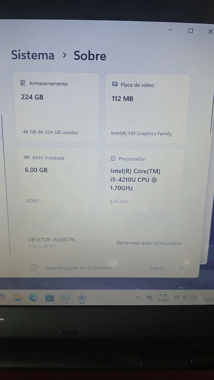 Notebook Acer E5-571 Intel core i5 + SSD - Foto 2