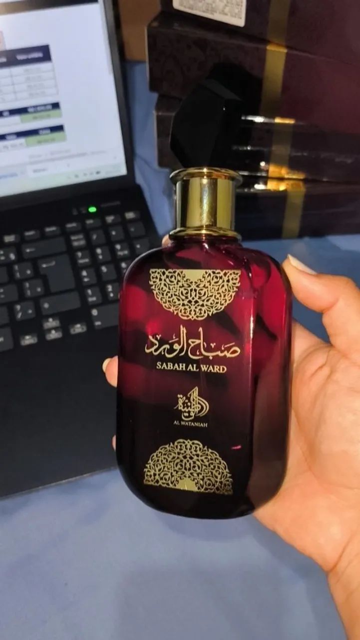 Perfume Árabe Sabah Al Ward - 100 ml longa fixação  - Foto 5