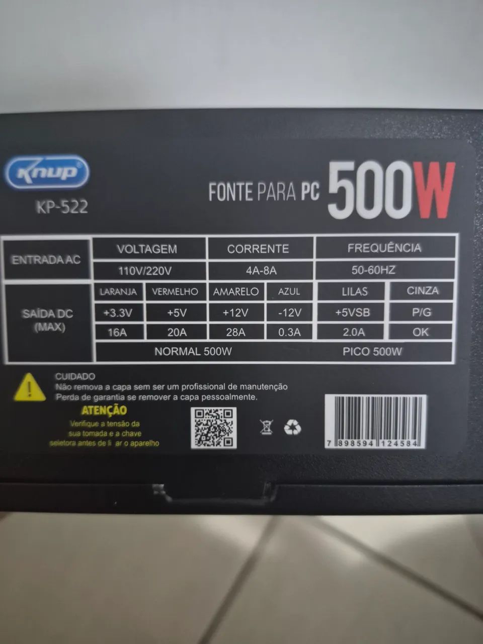Fonte 500w VALOR NECIAVEL!! - Foto 3
