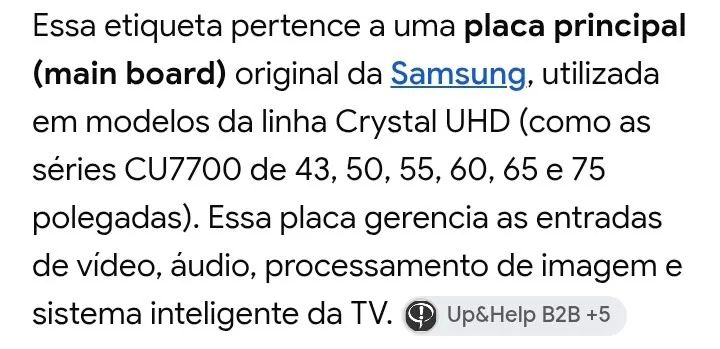 Placa principal e placa de energia tv Samsung 43 polegadas 3in1