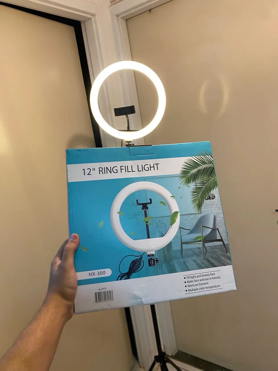RING LIGHT 12 POLEGADAS COM SUPORTE PARA CELULAR NOVO LACRADO 