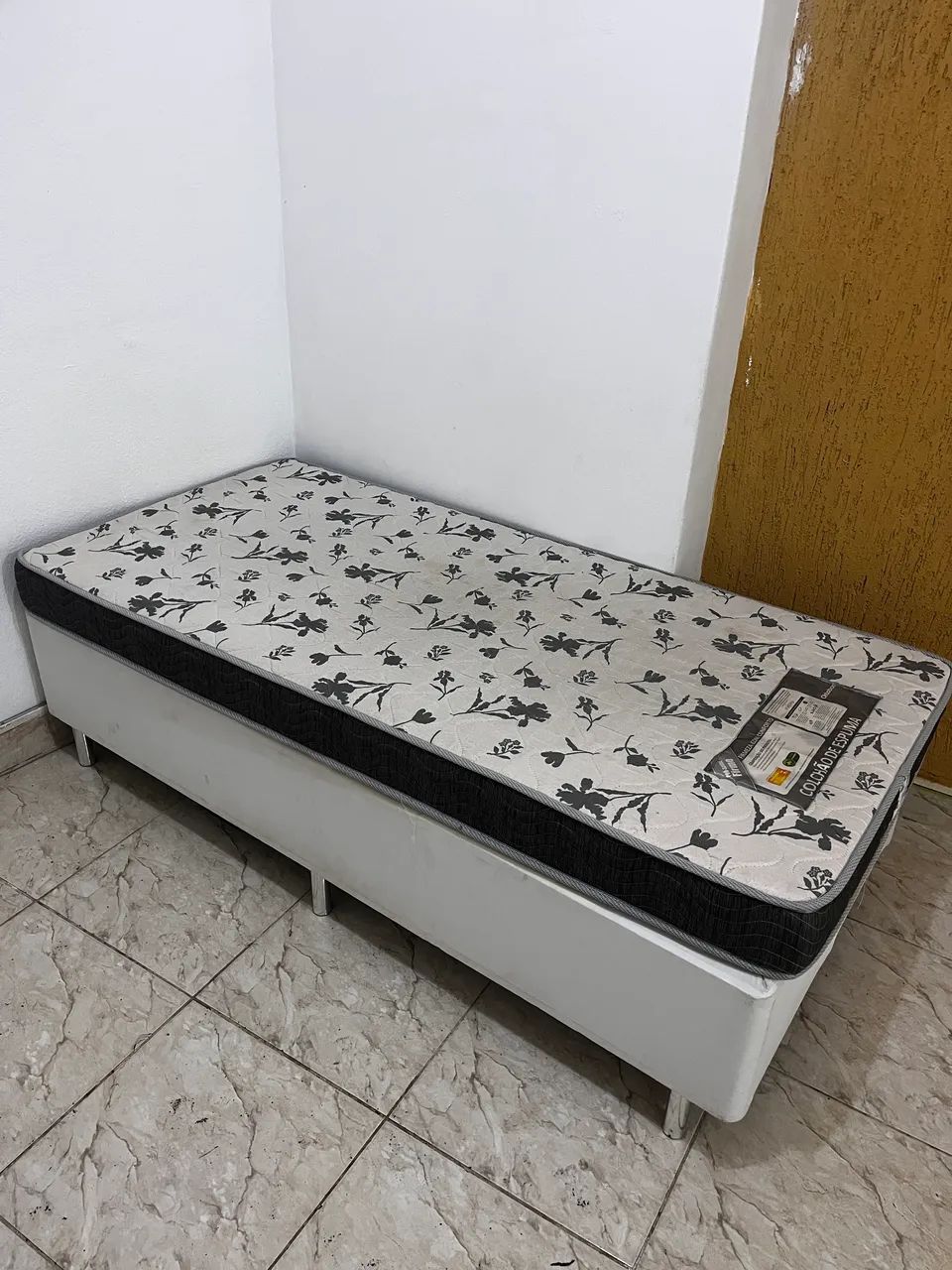 Cama box solteiro e colchão - Ortobom - Foto 5