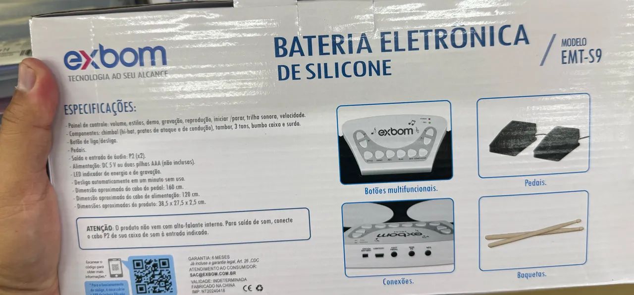 BATERIA ELETRONICA DE SILICONE REF: EMT-S9 - Foto 2