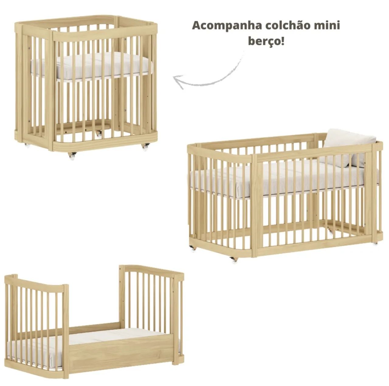 Berço evolutivo 3 em 1  - Foto 3