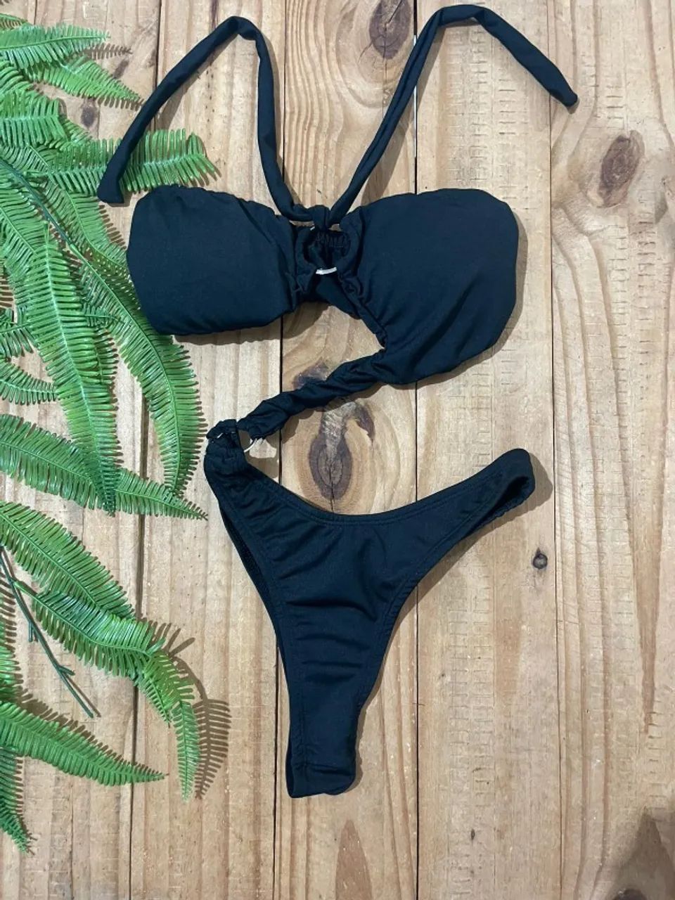 Maiô / Biquíni Sensual Preto com Amarração ? - Foto 5