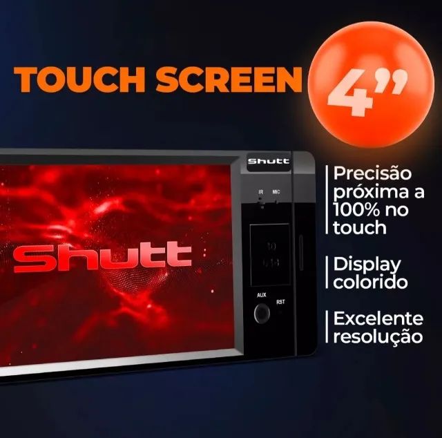 MP5 1 DIN 4" E-TECH TELA 4 POLEGADAS COM CÂMERA DE RÉ - Foto 2