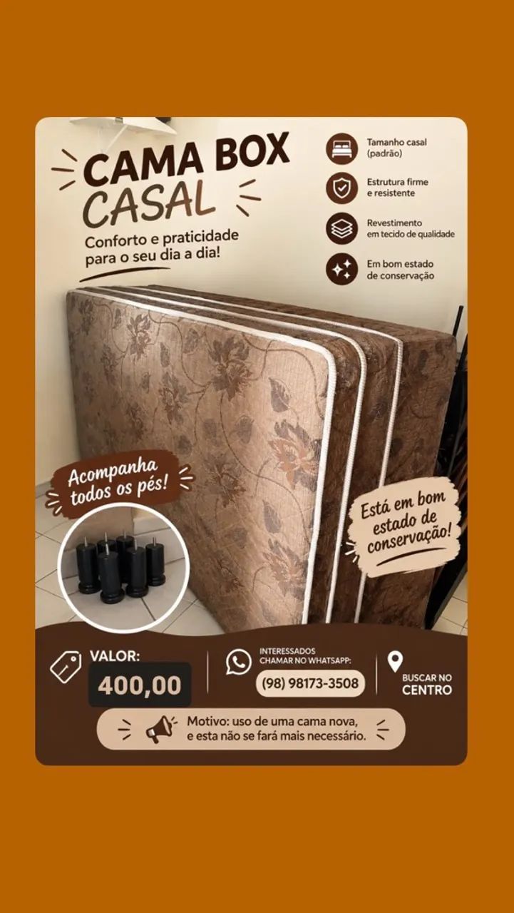 Cama de casal $350