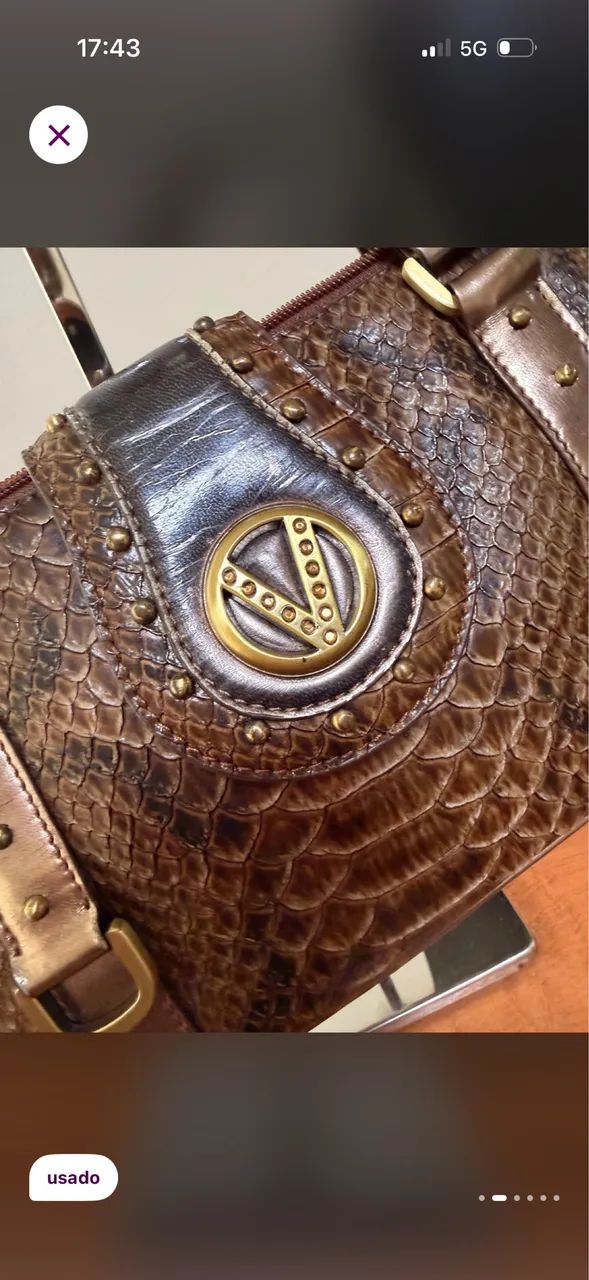 Bolsa baguete vintage Valentino  - Foto 3