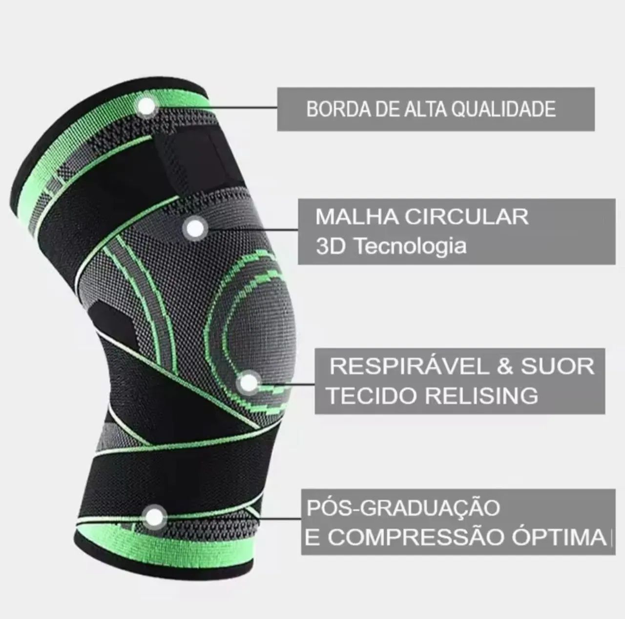 Joelheira de Compressão com Ajuste em Velcro ? - Foto 5