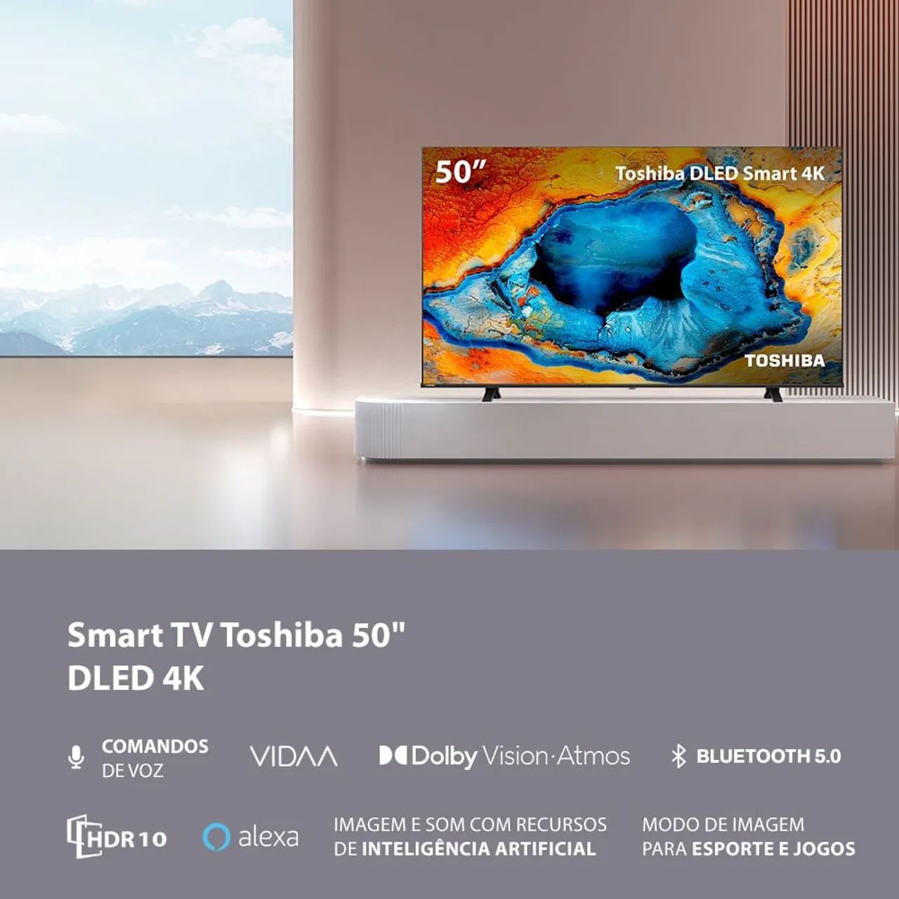 Tv Toshiba 50 polegadas lacrado na caixa com nota fiscal e garantia. - Foto 3