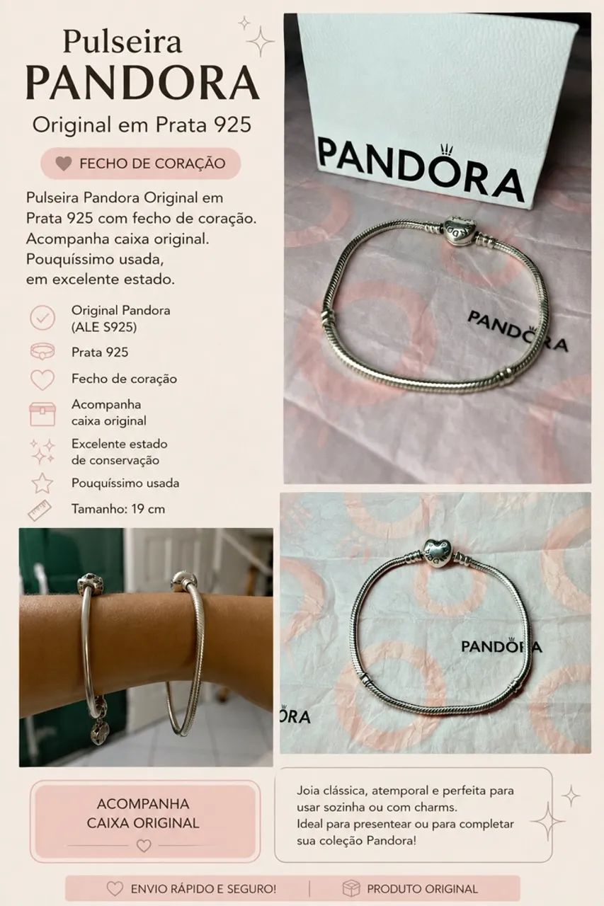 Pulseira Pandora Novinha 