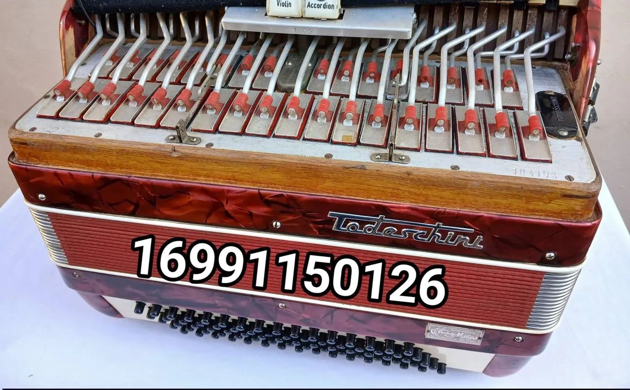 Acordeon Sanfona Todeschini de 80 baixos - Foto 6