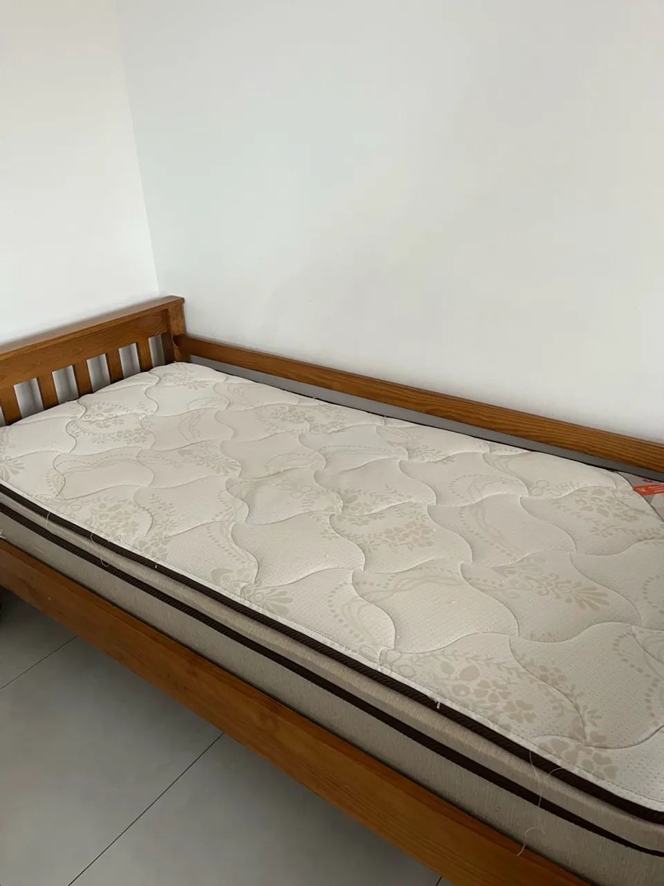 Cama solteiro completa- Colchão Castor molas ensacadas  - Foto 4