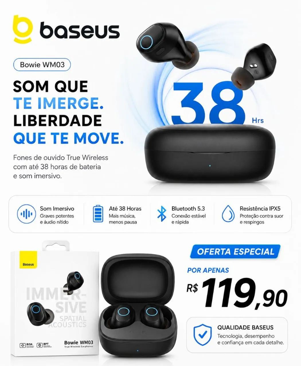 Fone Baseus WM03 