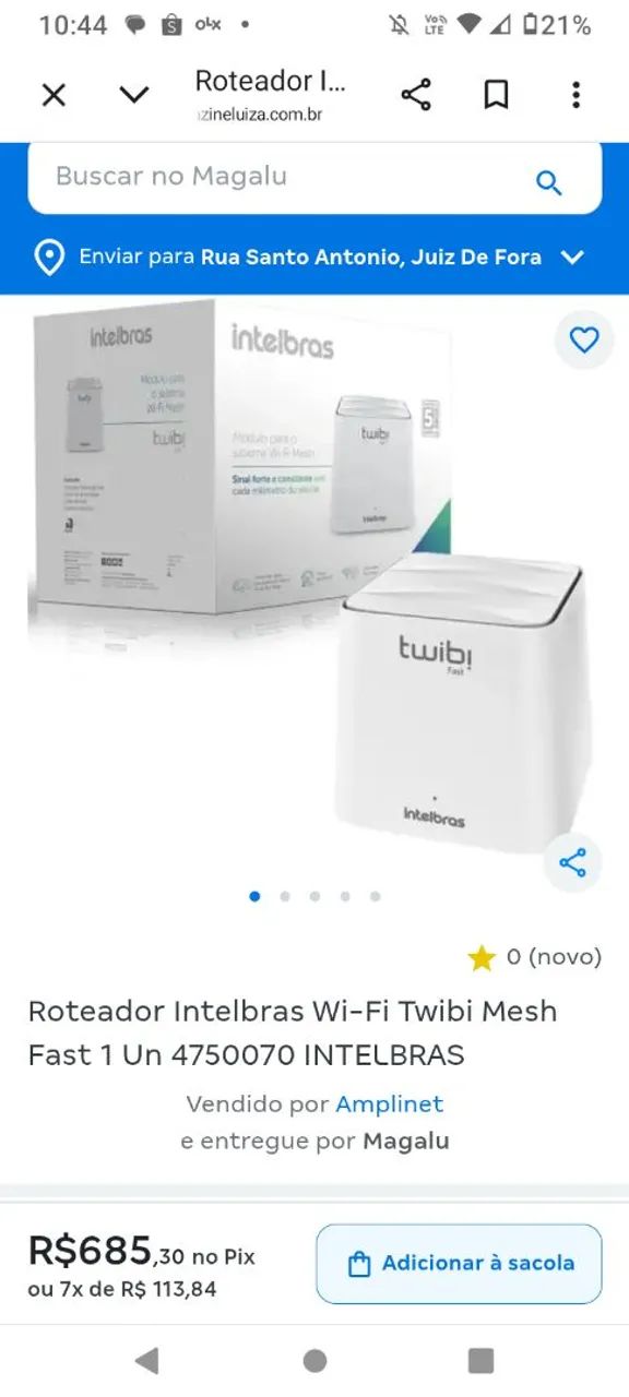 Roteador twib Intelbras fast