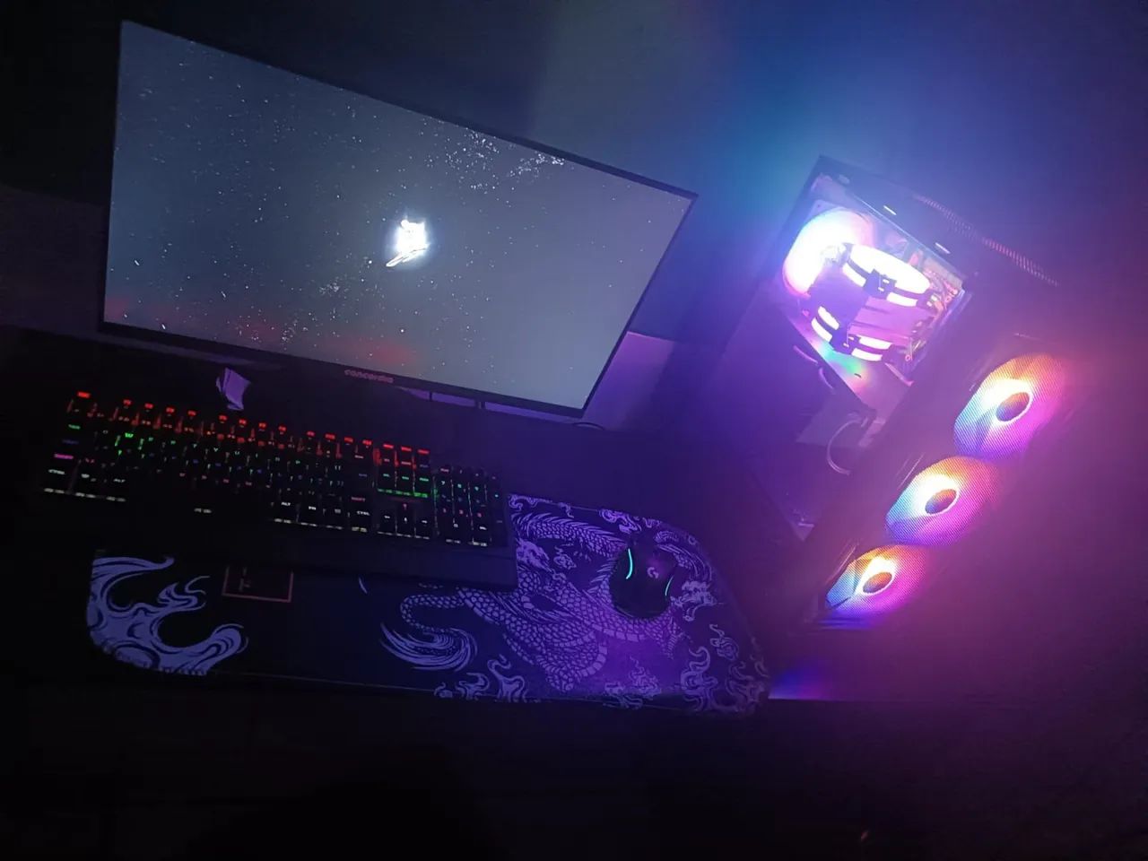 Pc gamer completo, com teclado e mouse rgb - Foto 2