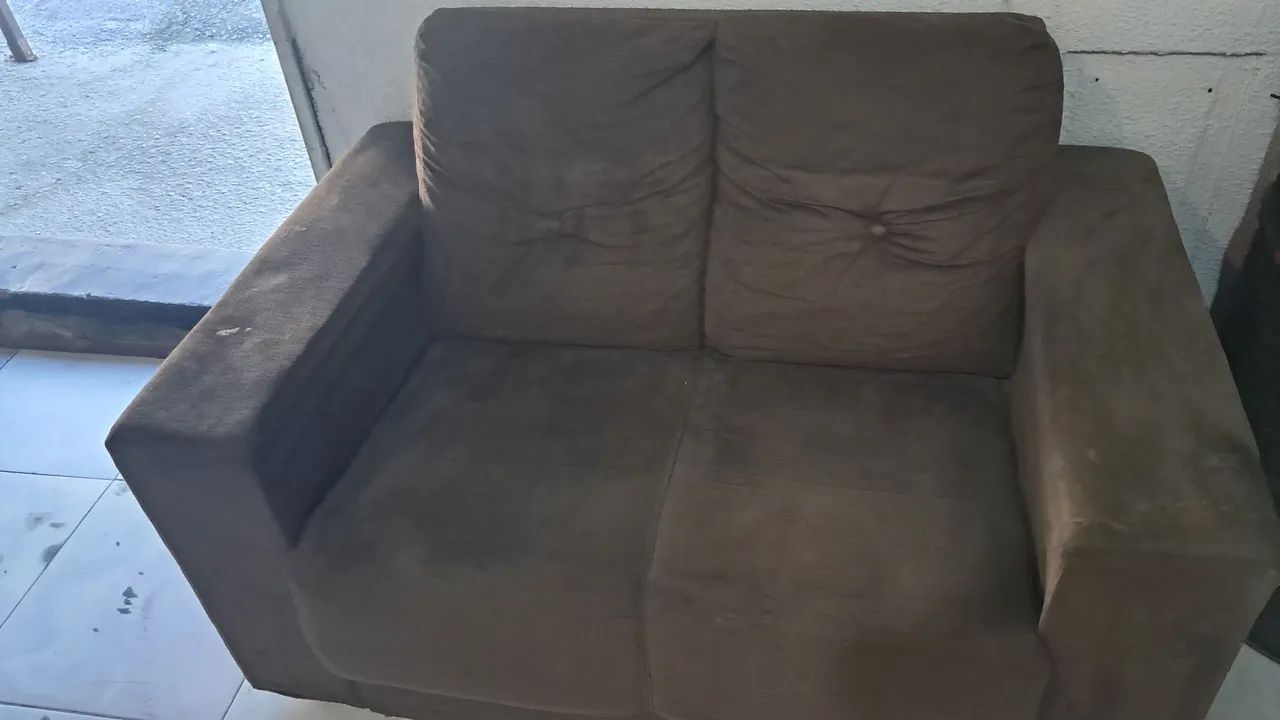 Sofa suede 2 lugares 
