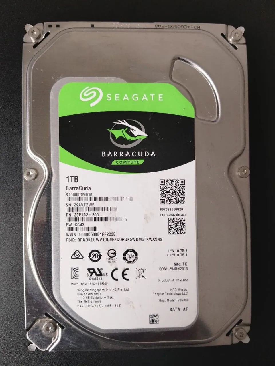 HD SEAGATE BARRACUDA de 1 TB de ram