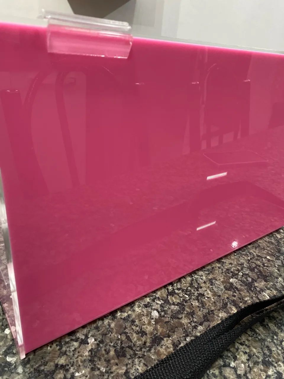 Caixa Expositora Rosa em Acrílico para Confeitaria (Com Alça e Gavetas) - Impecável! - Foto 3