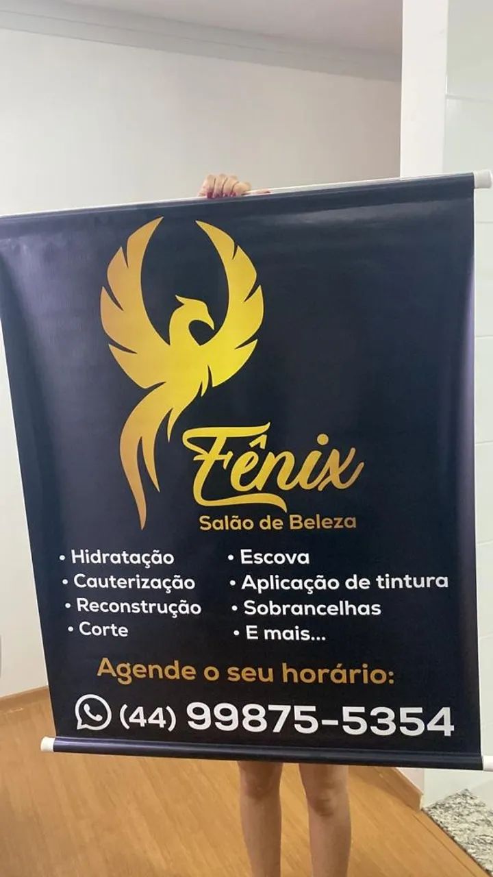 Banner Personalizado Com Bastão E Cordinha 70 X 100cm  - Foto 5