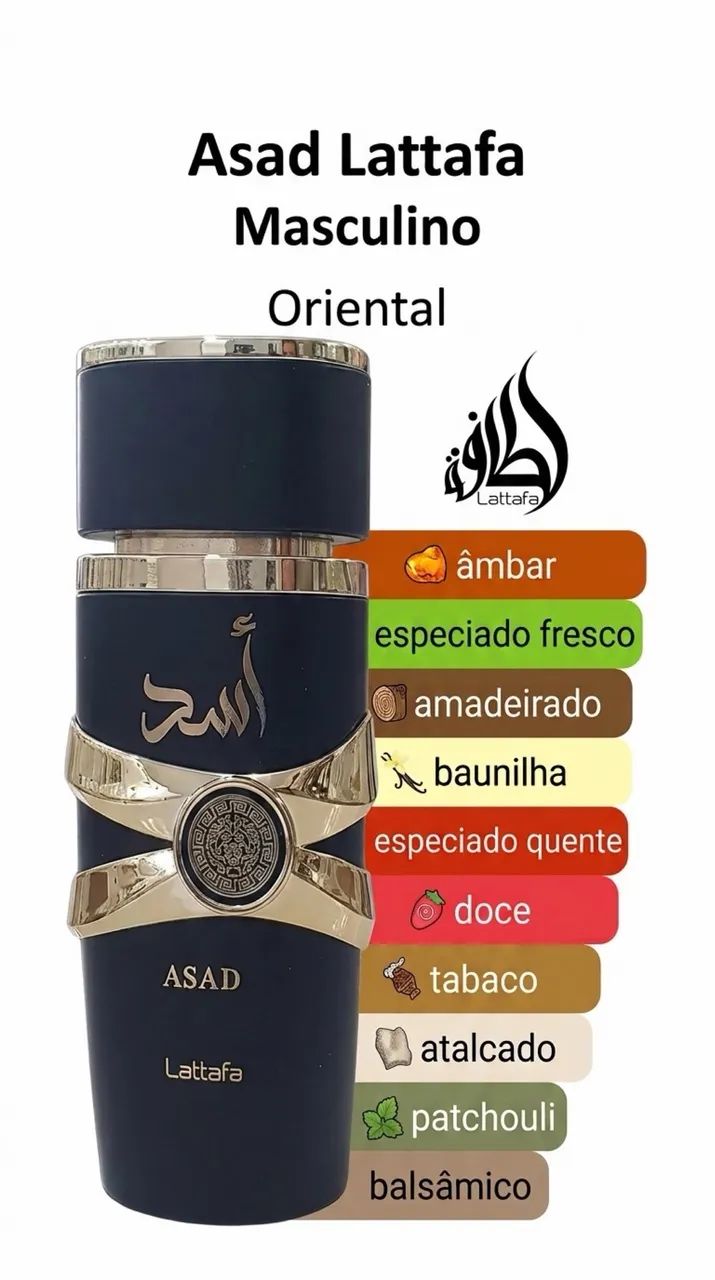Parfum (Masc)Árabe Asad Lattafa  Eau De Parfum 100ml Original - Foto 3