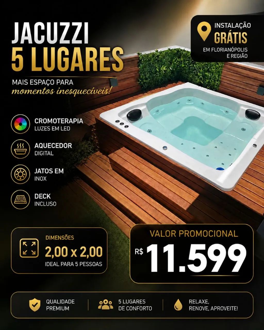 SPA 5 lugares Instalada! - Foto 2