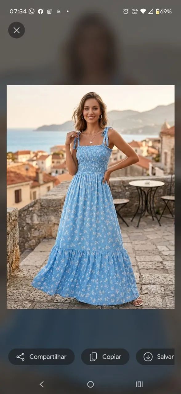 Vestido longo estampados 