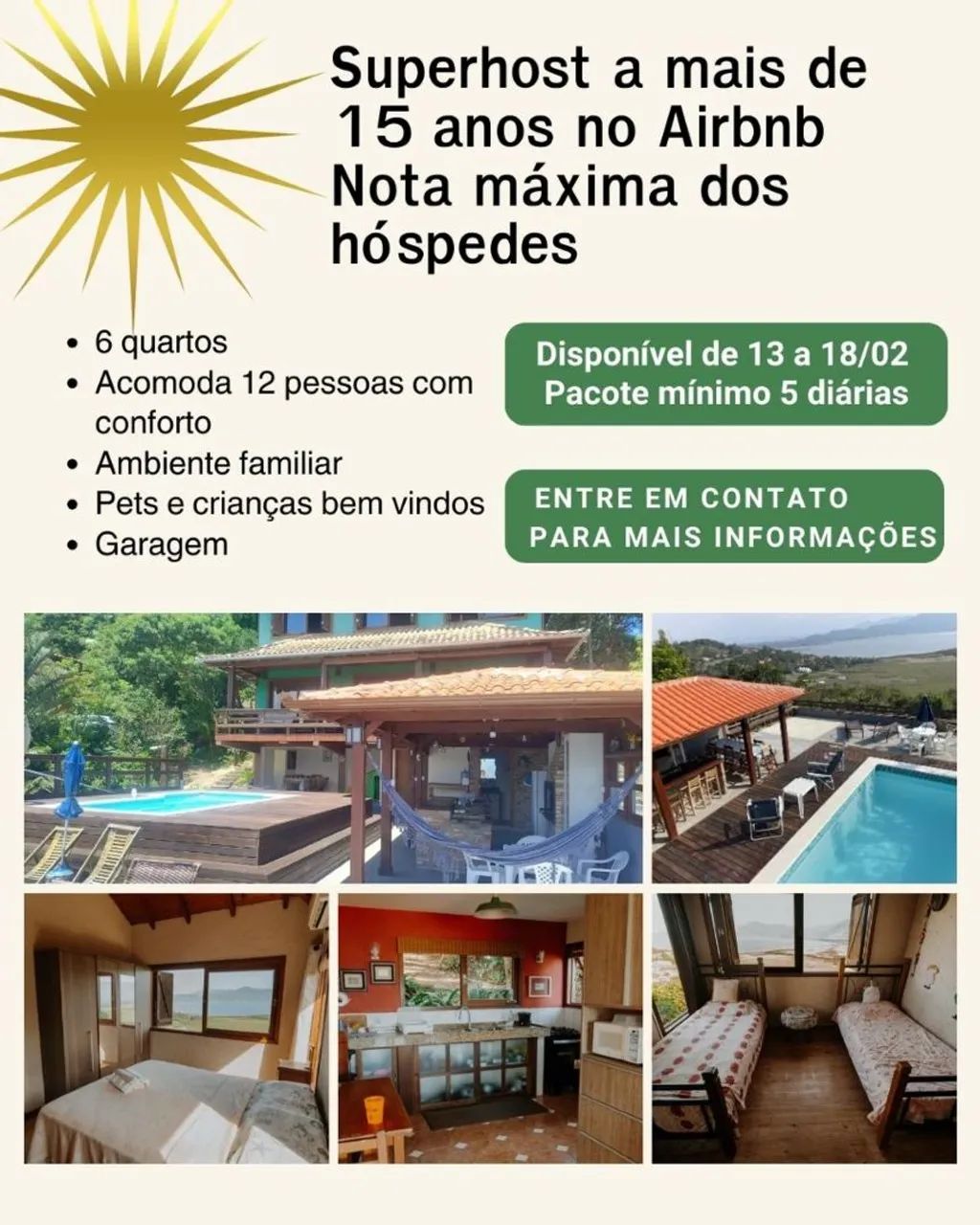 Casa com piscina e vista para lagoa