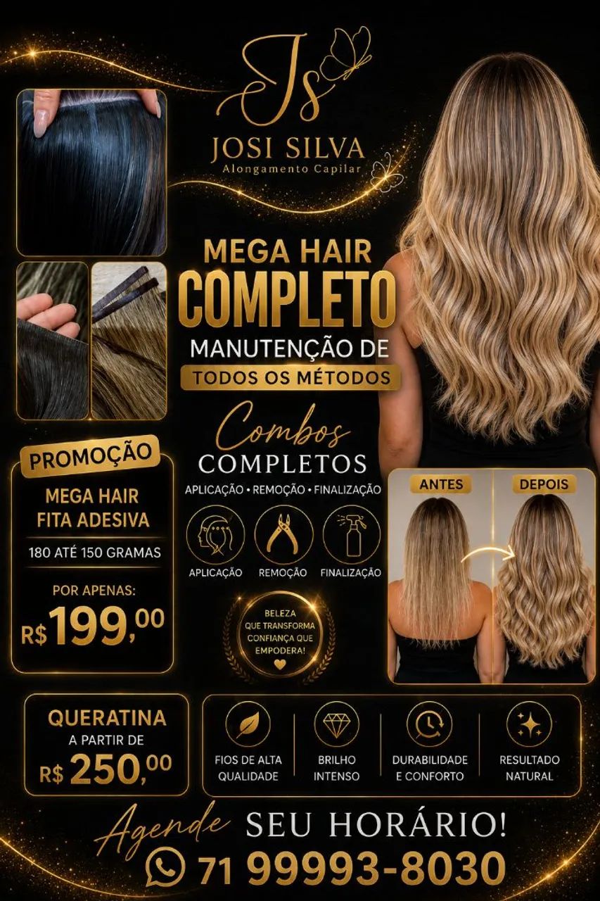 Manutenção mega hair