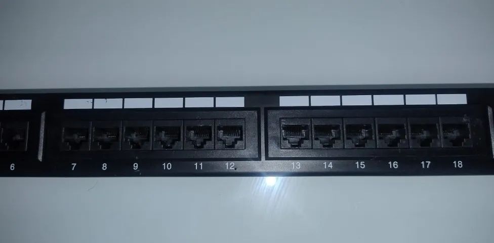 Patch Panel 24 Portas Cat5e Rj45 Utp Lan Rede R$ 50
