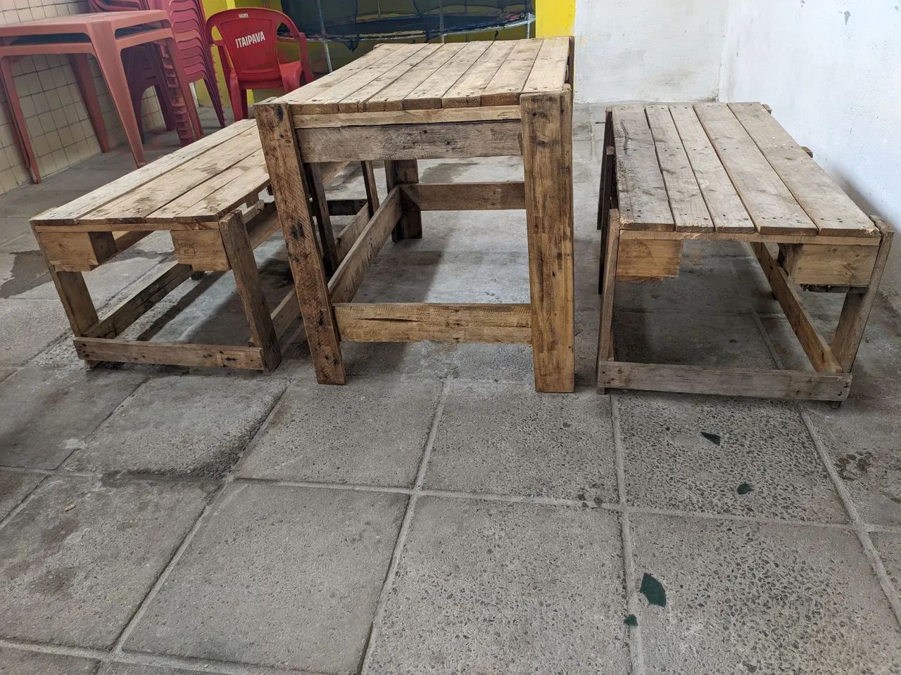 Conjunto de mesa Pallet - Foto 3