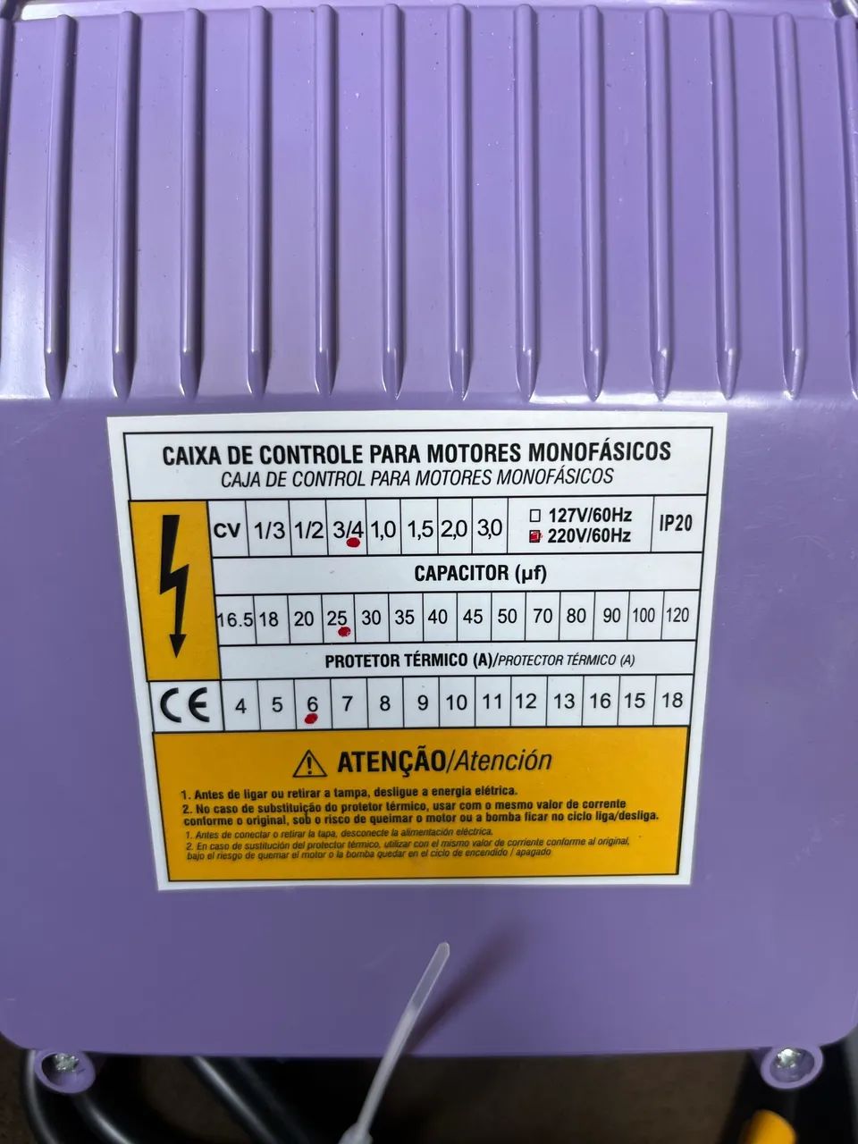 Caixa De Comando Para Bomba Tipo Caneta De 3, 050hp Vonder - Foto 3