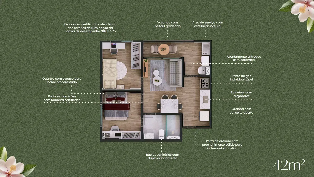 PLANTA 43m²