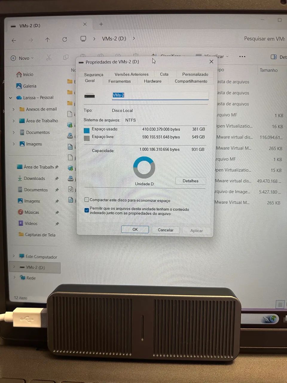 HD externo NVME 1tb