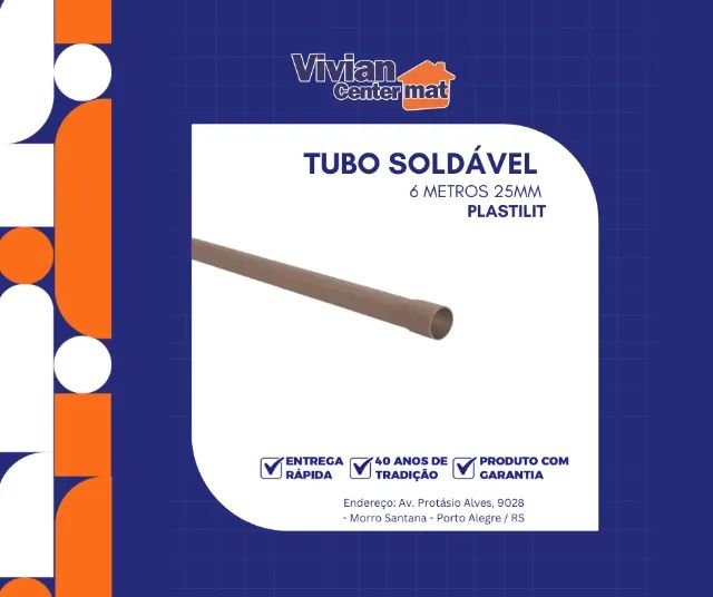 Tubo Soldável 6 metros 25mm Plastilit