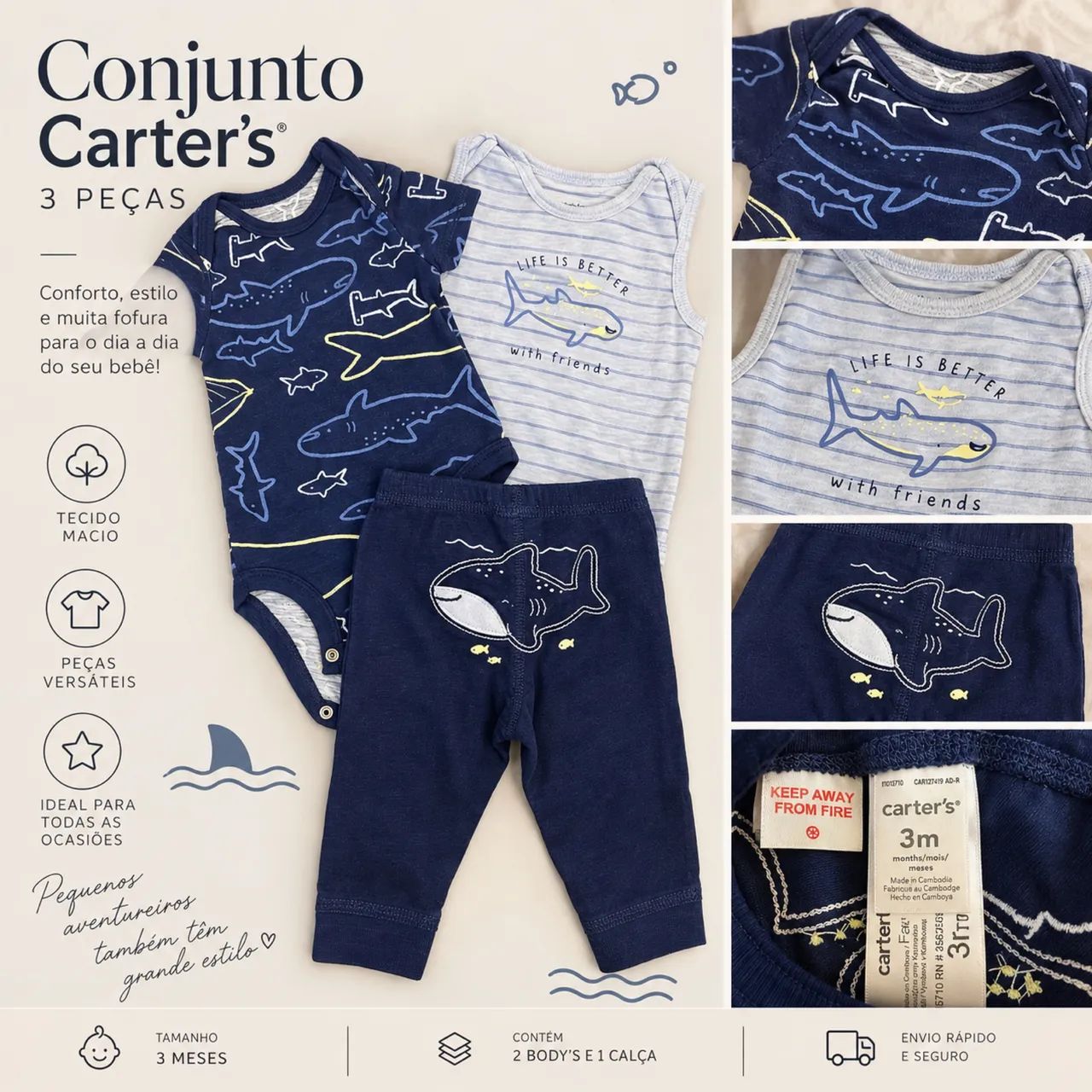 Conjunto de tubarão carters!?