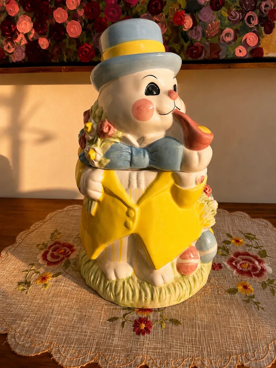 Biscoiteira grande - Coelho do jardim inglês  - Foto 4